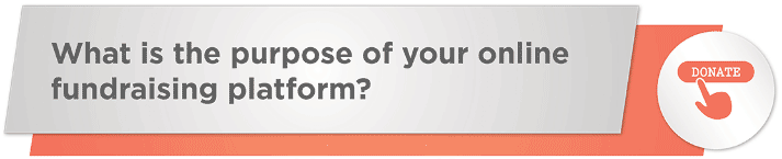 What is the purpose of your online fundraising platform?